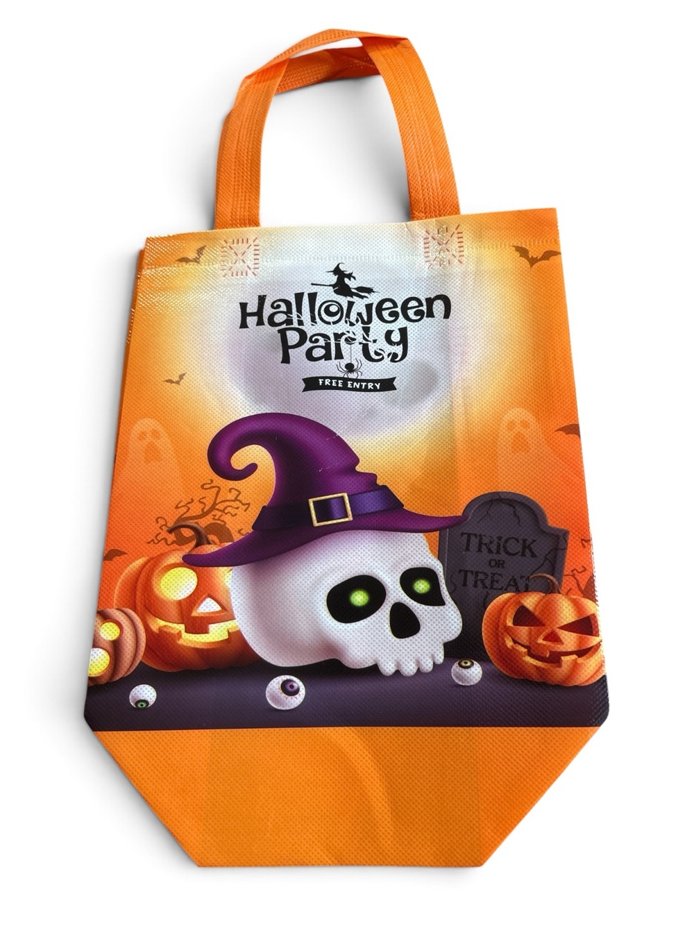 Halloween Party Trick-or-Treat Tote Bag — Orange